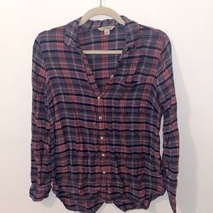 Lucky Brand Plaid Flannel Button Down Size S